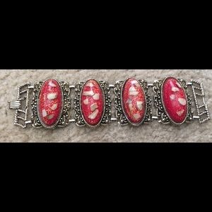 Antique Carnival Glass Bracelet